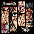 the album cover for Juicehead - Covered in Blood Live