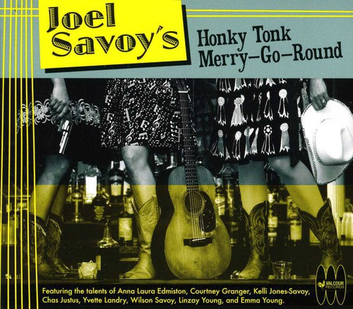 the album cover for Joel Savoys Honky Tonk Merry-Go-Round / Various - Joel Savoy's Honky To1k Merry-Go-Round