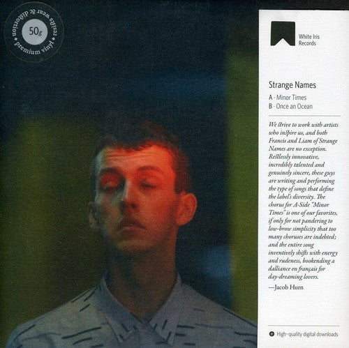 the album cover for Strange Names - Minor Times / Once An Ocean