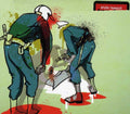 the album cover for Gensu Dean & Planet Asia - Abrasions