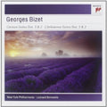 the album cover for Bizet / Leonard Bernstein - Bizet: Carmen Suites / L'Arlesienne Suites