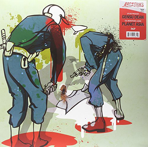 the album cover for Gensu Dean & Planet Asia - Abrasions