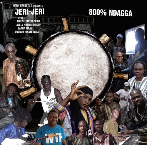 the album cover for Mark Ernestus Presents Jeri Jeri - 800% Ndagga