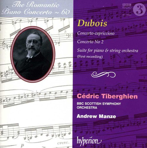 the album cover for Dubois / Tiberghiene / Manze - Romantic Piano Cto 60