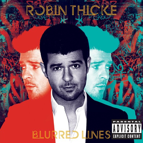 the album cover for Robin Thicke - Blurred Lines