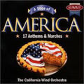 the album cover for California Wind Orchestra - Slice of America: 17 Anthems & Marches