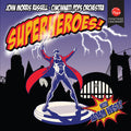 the album cover for John Morris Russell - Superheroes