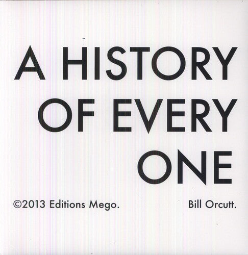 the album cover for Bill Orcutt - A History Of Every One