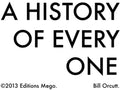 the album cover for Bill Orcutt - A History Of Every One