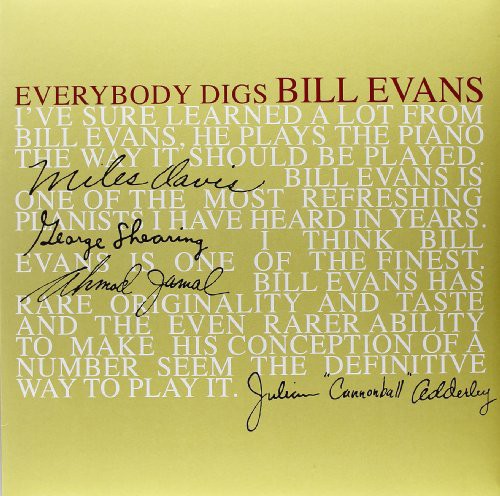 the album cover for Bill Evans - Everybody Digs Bill Evans