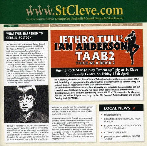 the album cover for Ian Anderson - Taab2: Thick As a Brick 2