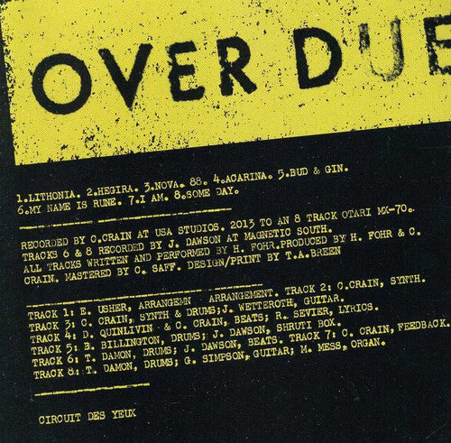 the album cover for Circuit Des Yeux - Overdue