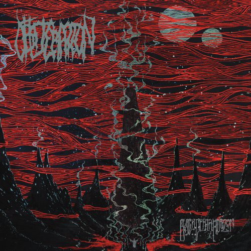 the album cover for Obliteration - Black Death Horizon
