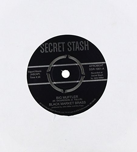 the album cover for Black Market Brass - Big Muffler B/W Snake Oil