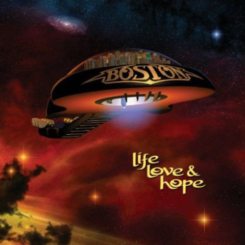 the album cover for Boston - Life, Love & Hope