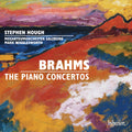 the album cover for Brahms / Hough / Wigglesworth - Piano Concertos 1 & 2