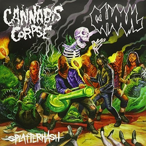 the album cover for Cannabis Corpse/Ghoul - Splatterhash