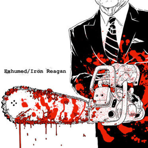 the album cover for Exhumed/Iron Reagan - Split