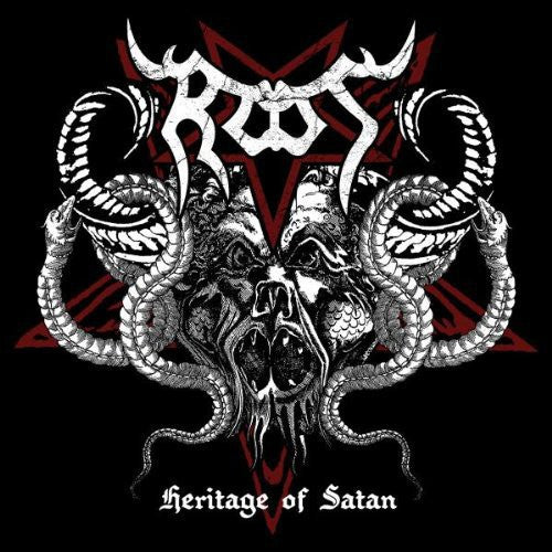 the album cover for Root - Heritage of Satan