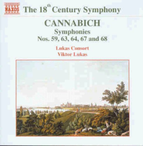 the album cover for C. CANNABICH - Symphonies 59 63 64 67 & 68