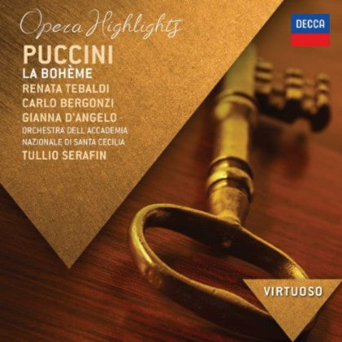 the album cover for Tebaldi / Bergonzi / Dangelo / Serafin - Virtuoso: Puccini - la Boheme Highlights