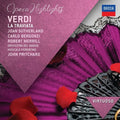 the album cover for Sutherland / Bergonzi / Merrill / Pritchard - Virtuoso: Verdi - la Traviata Highlights