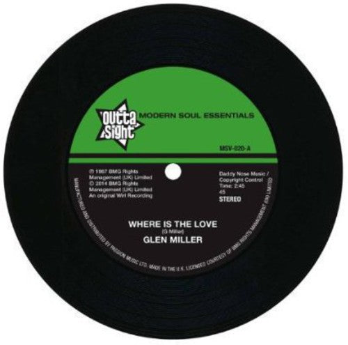 the album cover for Glen Miller - Where Is the Love/Funky Broadway