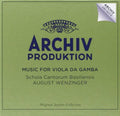 the album cover for August Wenzinger - Music for Viola Da Gamba