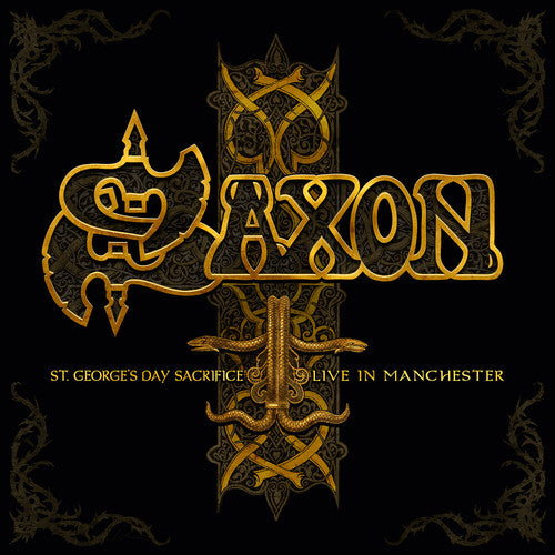 the album cover for Saxon - St. Georges Day: Live in Manchester