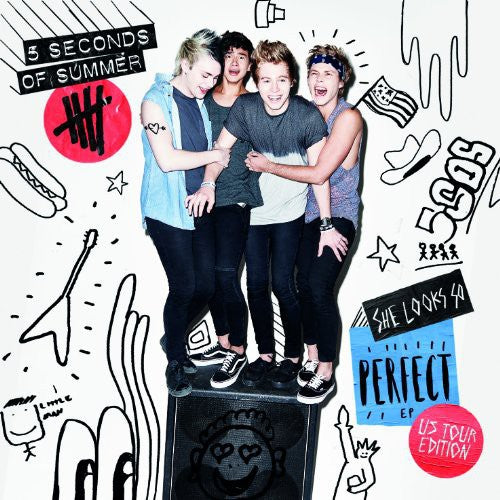 the album cover for 5 Seconds Of Summer - She Looks So Perfect EP - US Tour Edition [Single, EP]
