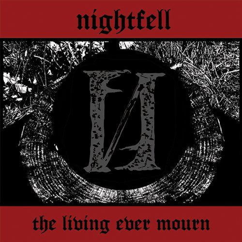 the album cover for Nightfell - The Living Ever Mourn