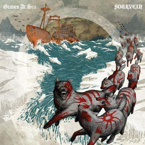 the album cover for Graves At Sea / Sourvein - Graves At Sea/Sourvein Split