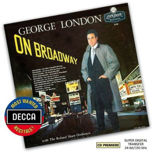 the album cover for London / Roland Shaw Orchestra - Most Wanted Recital: George London on Broadway