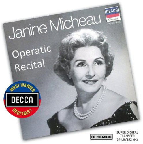 the album cover for Micheau / Desormier / Mathieson / London Symphony - Most Wanted Recitals: Janine Micheau - Operatic