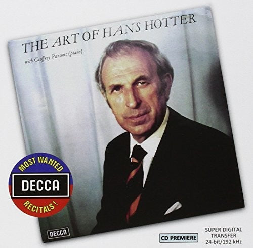 the album cover for Hotter / Parsons - Most Wanted Recitals: The Art of Hans Hotter