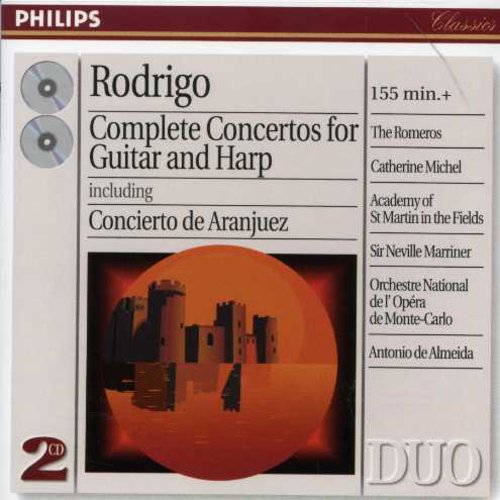 the album cover for Romeros - Complete Concertos for Guitar & Harp