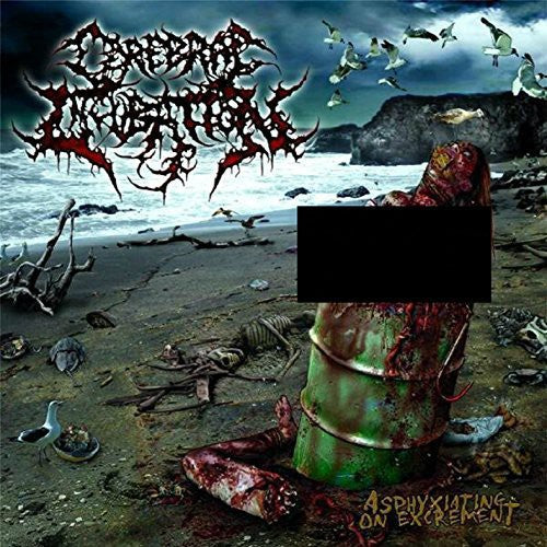 the album cover for Cerebral Incubation - Asphyxiating on Excrement