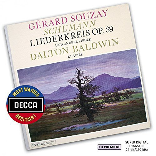 the album cover for GERARD SOUZAY - Most Wanted Recitals: Schumann - Liederkreis Op 39