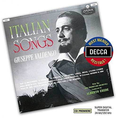 the album cover for Giuseppe Valdengo - Most Wanted Recitals: Giuseppe Valdengo - Italian