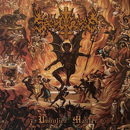the album cover for Sacrocurse - Unholier Master