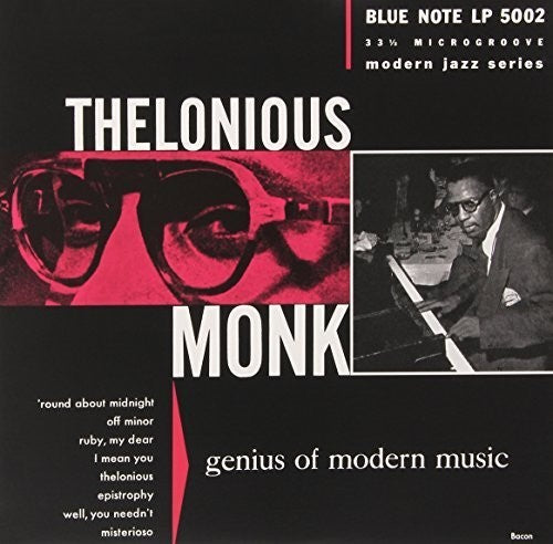 the album cover for Thelonious Monk - Genius Of Modern Music Vol. 1 (10-Inch Re-issue) [Blue Note Dealer Exclusive]