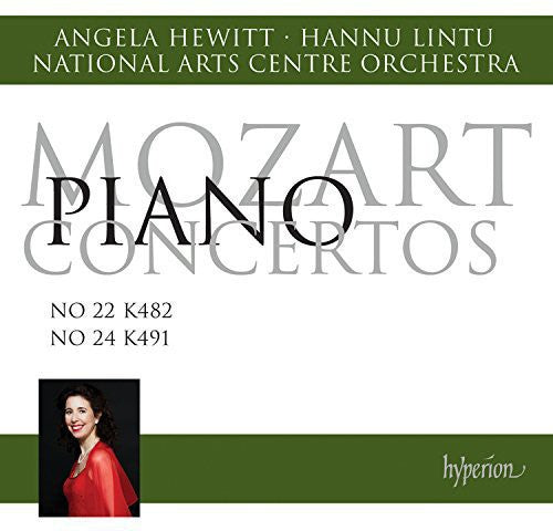 the album cover for Mozart / Hewitt - Piano Ctos 22 & 24