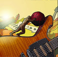 the album cover for Paul Gilbert - Stone Pushing Uphill Man