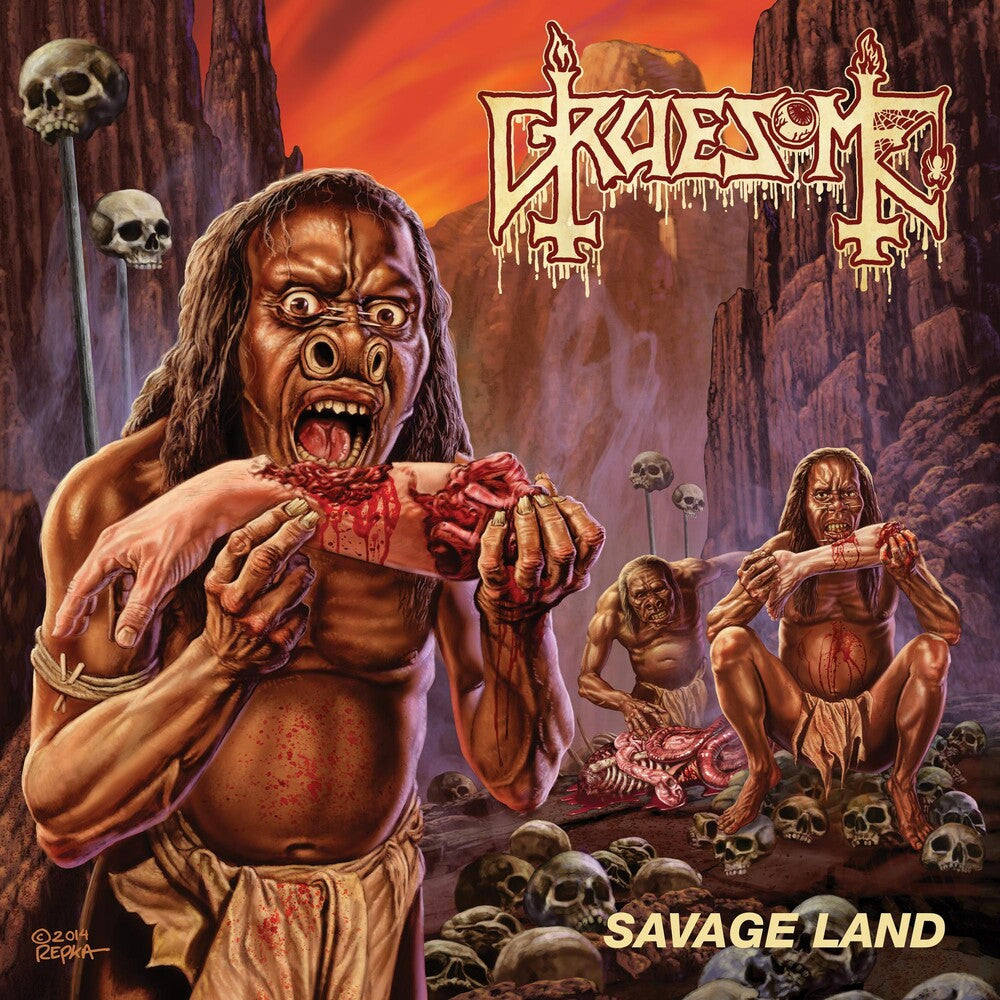 the album cover for Gruesome - Savage Land