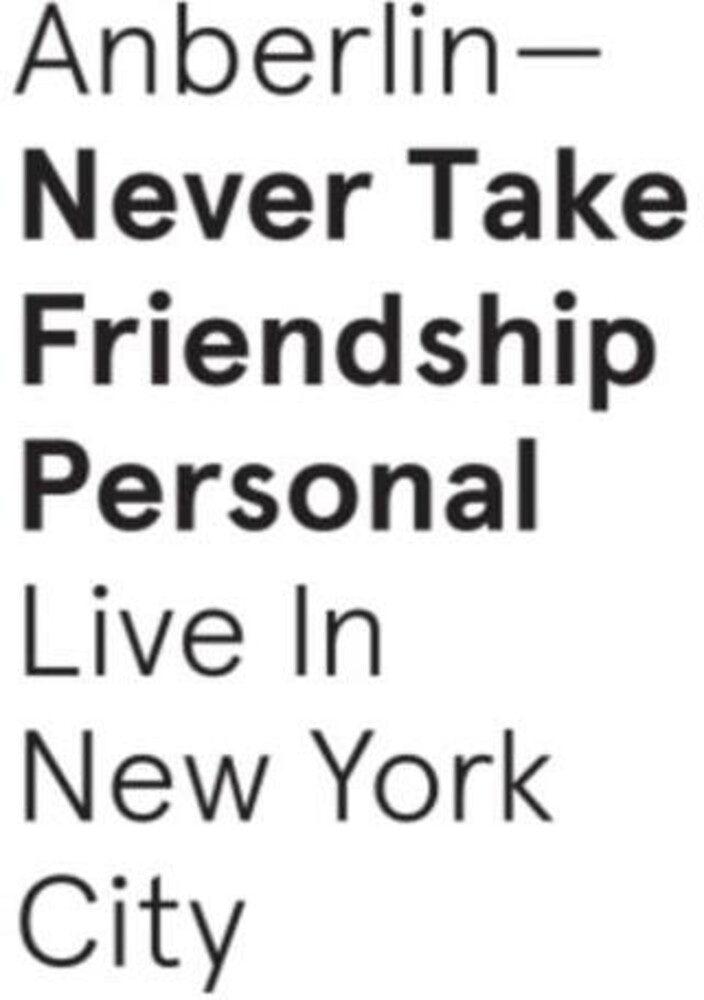 the album cover for Anberlin - Never Take Friendship Personal: Live New York City