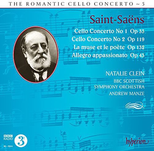 the album cover for Saint-Saens / Clein / Manze / Bbc Scottish So - Romantic Cello Concerto 5