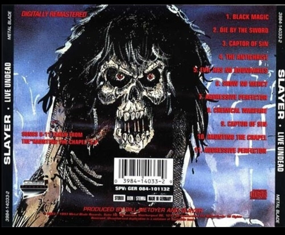 the album cover for Slayer - Live Undead