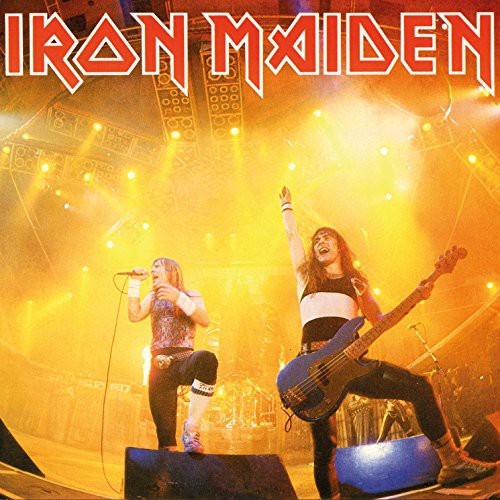 the album cover for Iron Maiden - Running Free (Live): Limited Edition 7 Inch