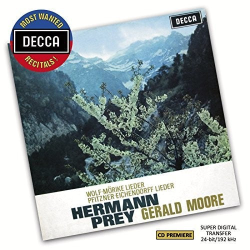 the album cover for Prey / Moore - Most Wanted: Wolf Morike Lieder - Pfitzner: Eichen