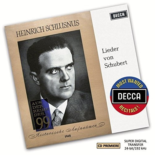 the album cover for Schlusnus / Peschko - Schlusnus/Peschko : Most Wanted: A Schub